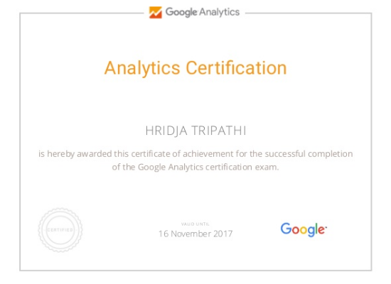 Google Analytics Certificate